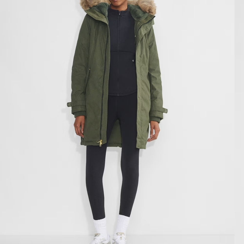 Women's Aritiza Green Parka Coat